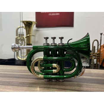 Trompete Pocket Dasons Verde e Laqueado